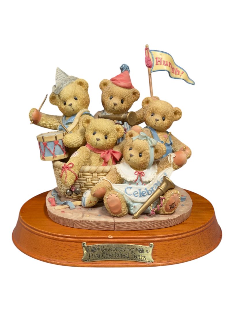 Cherished Teddies Commemorative 5 Year Figurine