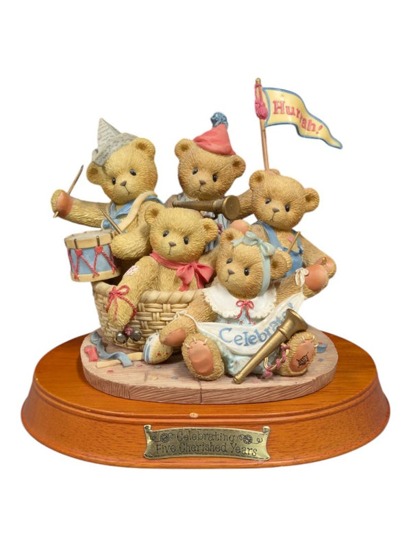 Cherished Teddies Commemorative 5 Year Figurine
