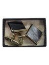 Mens Gold and Black Onyx Cufflinks