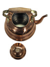 Copper tea kettle with wood handle