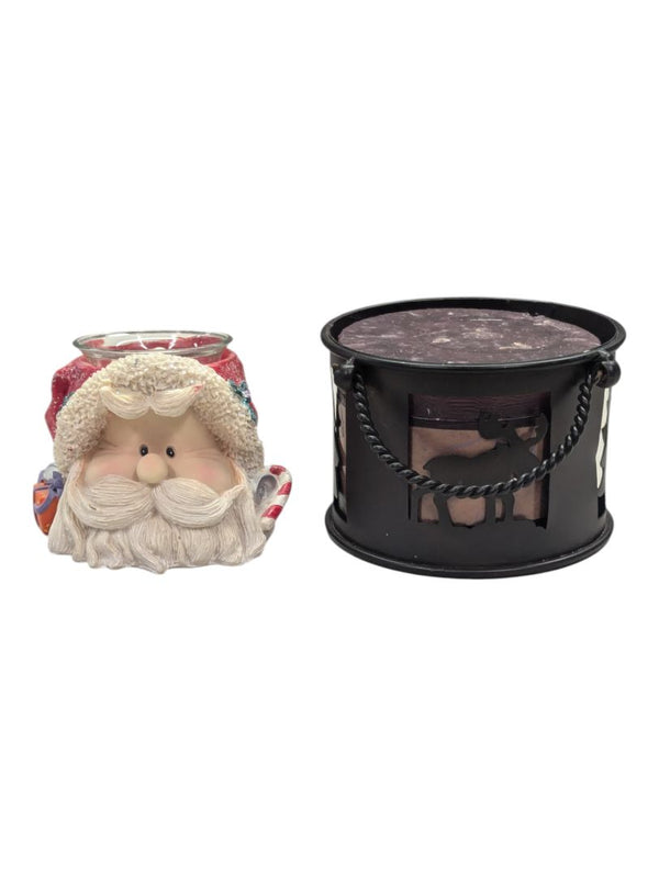Christmas Santa & Moose Candles