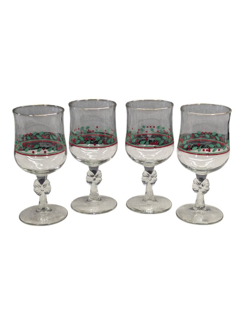 4 Christmas Goblets