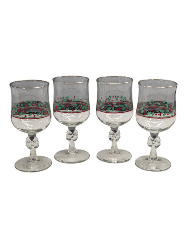 4 Christmas Goblets