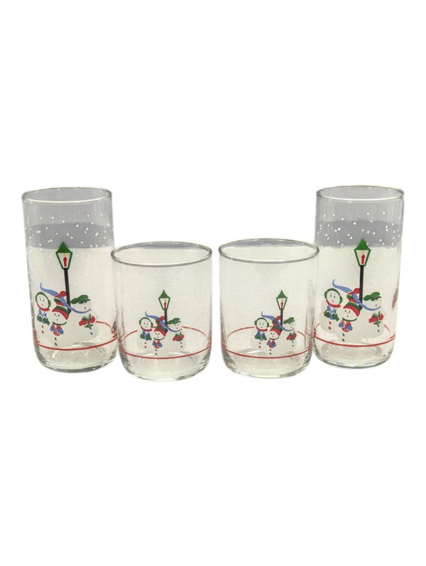 4 Set Christmas Glasses