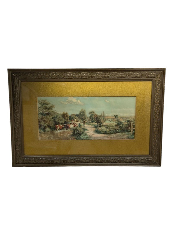 Gold Framed Cattle/Farm Photo