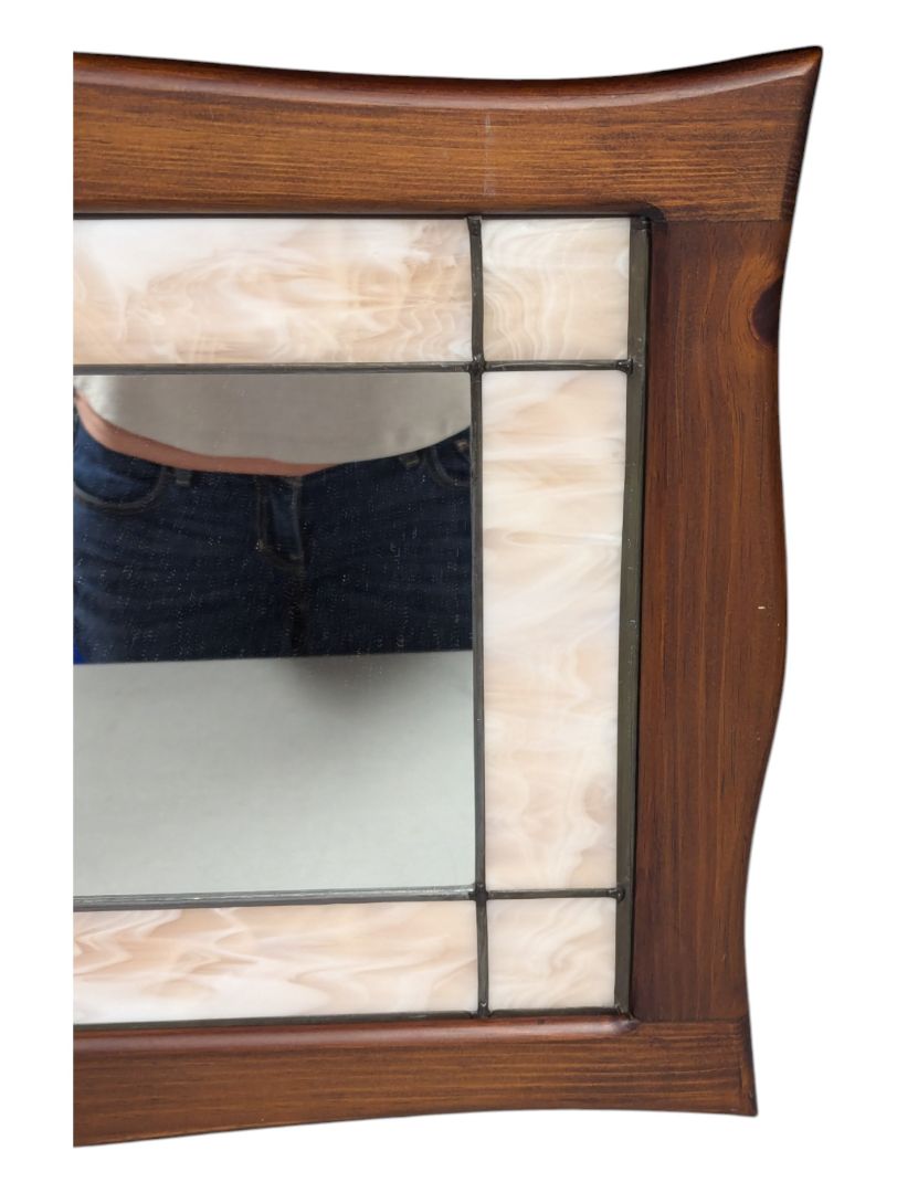 Pink Mosaic Wooden Mirror