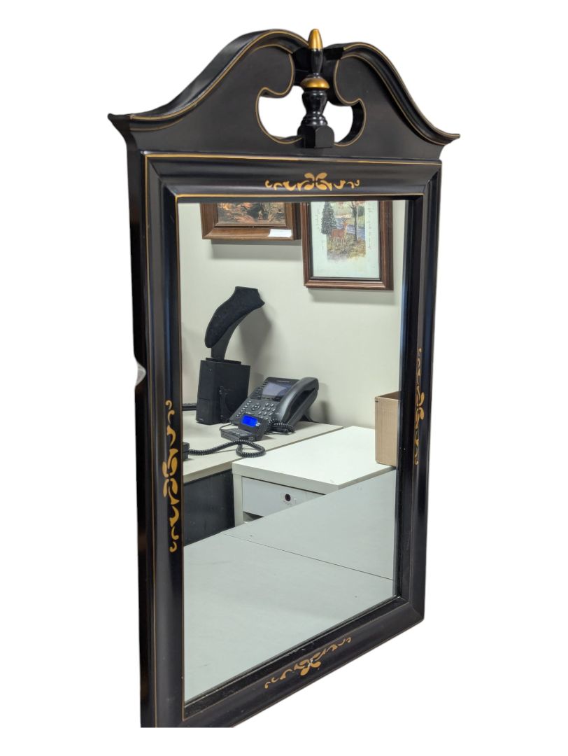 Black & Gold Mirror - Solid Wood