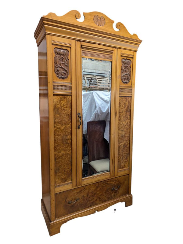 Walnut Wardrobe Unit Circa 1890
