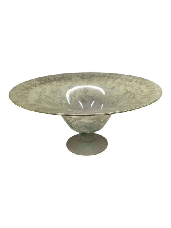 FROSTED GLASS CENTERPIECE BOWL