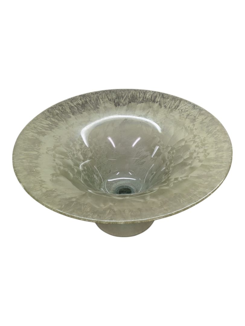 FROSTED GLASS CENTERPIECE BOWL