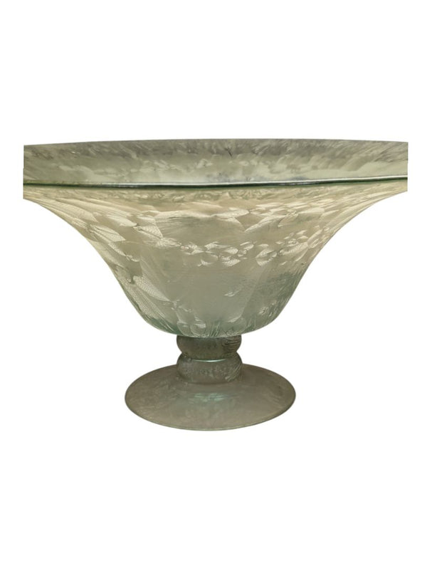 FROSTED GLASS CENTERPIECE BOWL