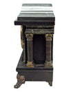 Antique Sessions Mantel Clock with Pillars & Floral Face