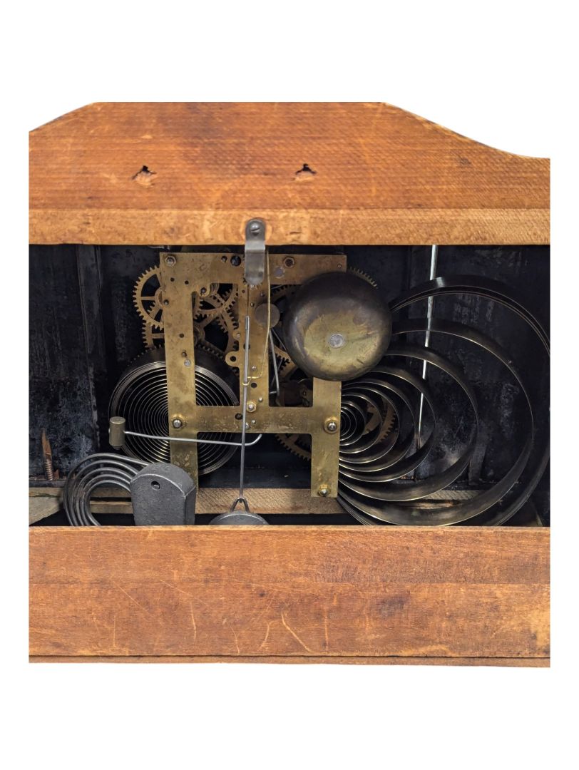 Antique Sessions Mantel Clock with Pillars & Floral Face