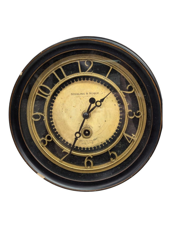 Sterling & Noble Antique Gold Brown Retro Wall Clock