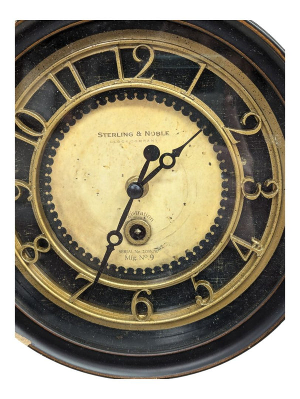 Sterling & Noble Antique Gold Brown Retro Wall Clock