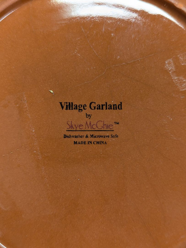 Set of 4 Village Garland Plates