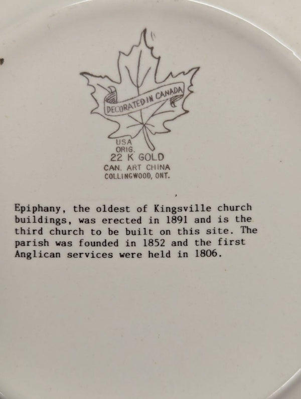 Collector's Plate of Epiphany Kingsville Ont. Church