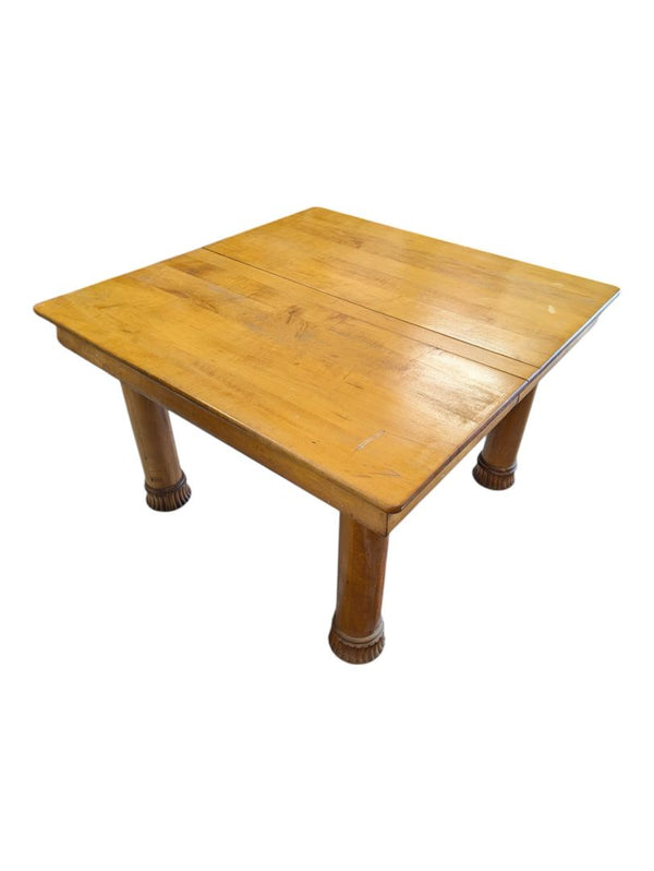 ANTIQUE SOLID WOOD DINING RM TABLE