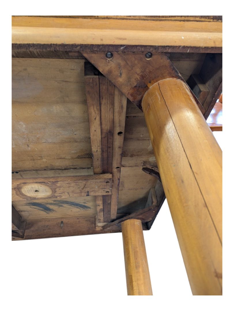 ANTIQUE SOLID WOOD DINING RM TABLE