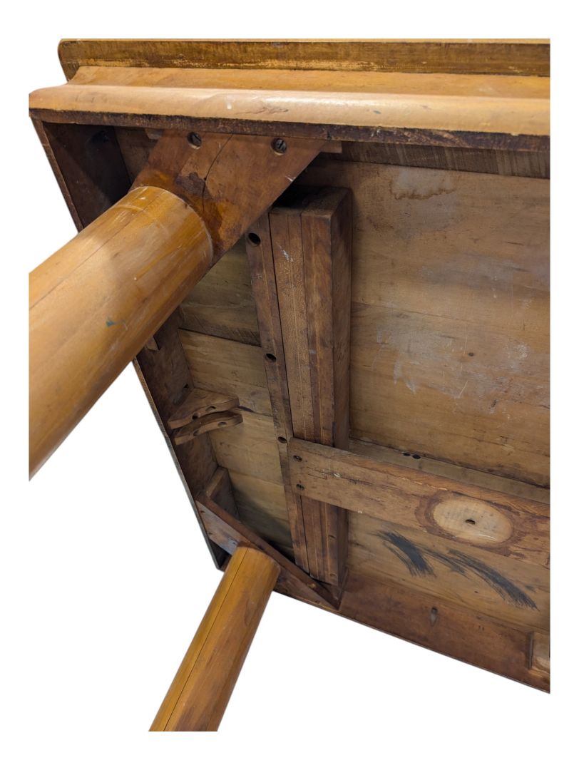 ANTIQUE SOLID WOOD DINING RM TABLE