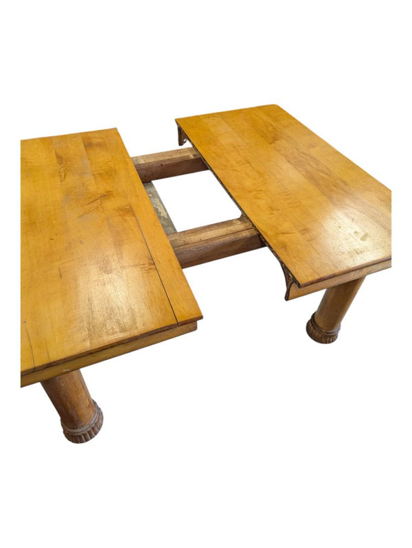 ANTIQUE SOLID WOOD DINING RM TABLE