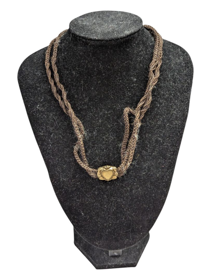 Gold colour corded necklace