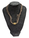 Gold colour corded necklace
