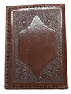Lion embossed leather book cover