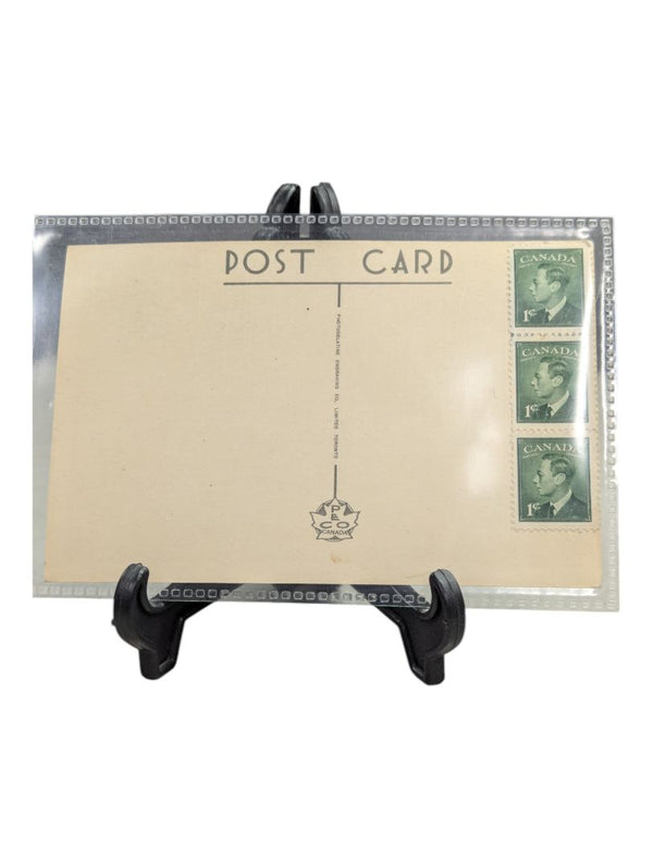 Sunset at Wasaga Beach postcard with stamps