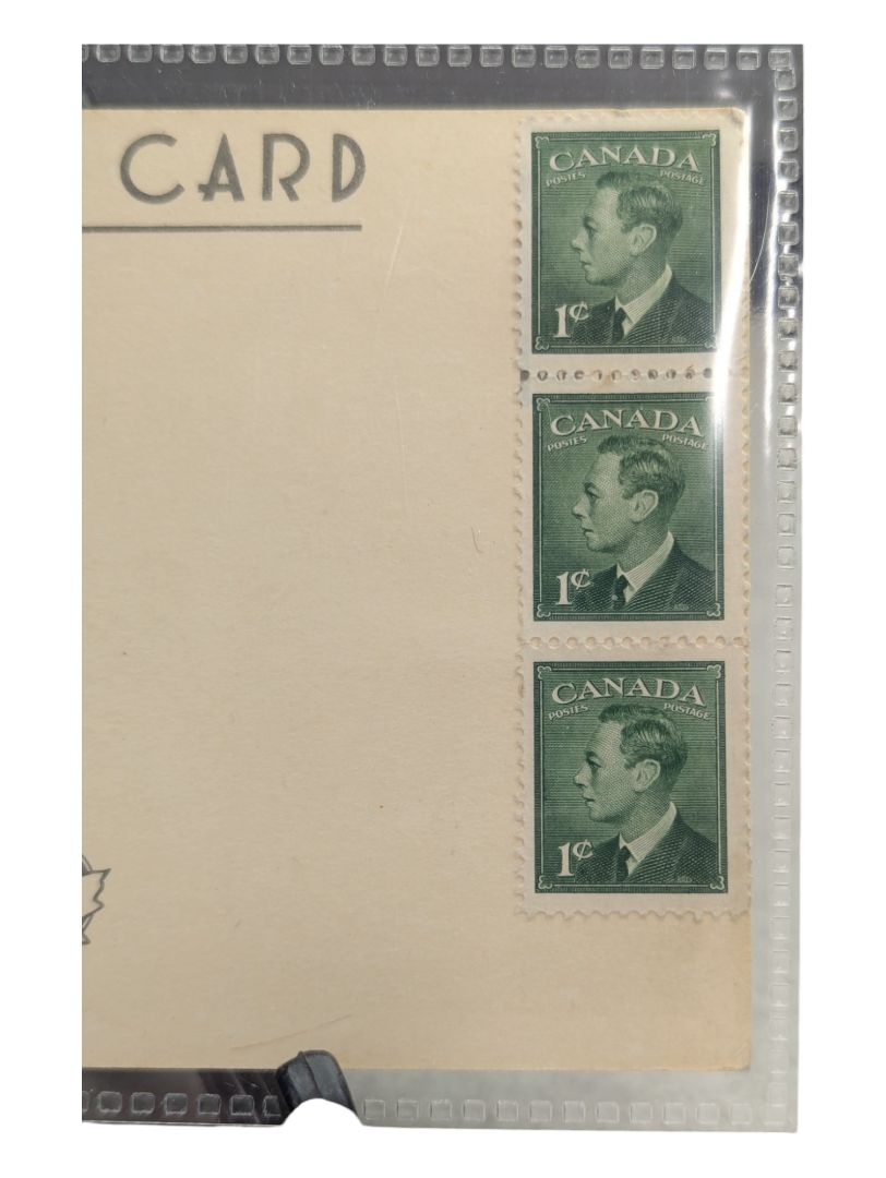 Sunset at Wasaga Beach postcard with stamps