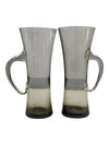 Tinted glass tumblers with handles