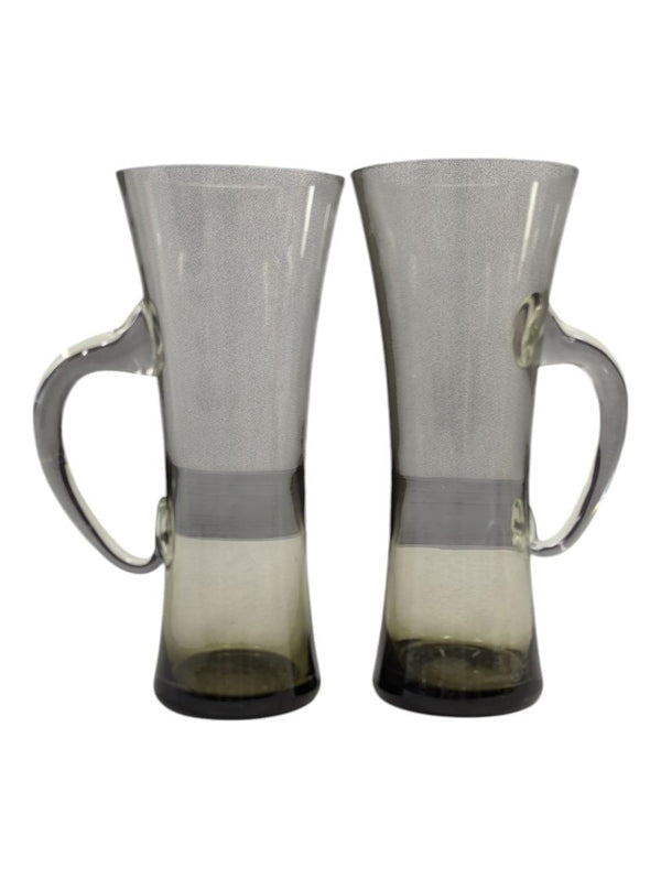 Tinted glass tumblers with handles