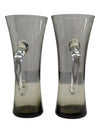 Tinted glass tumblers with handles