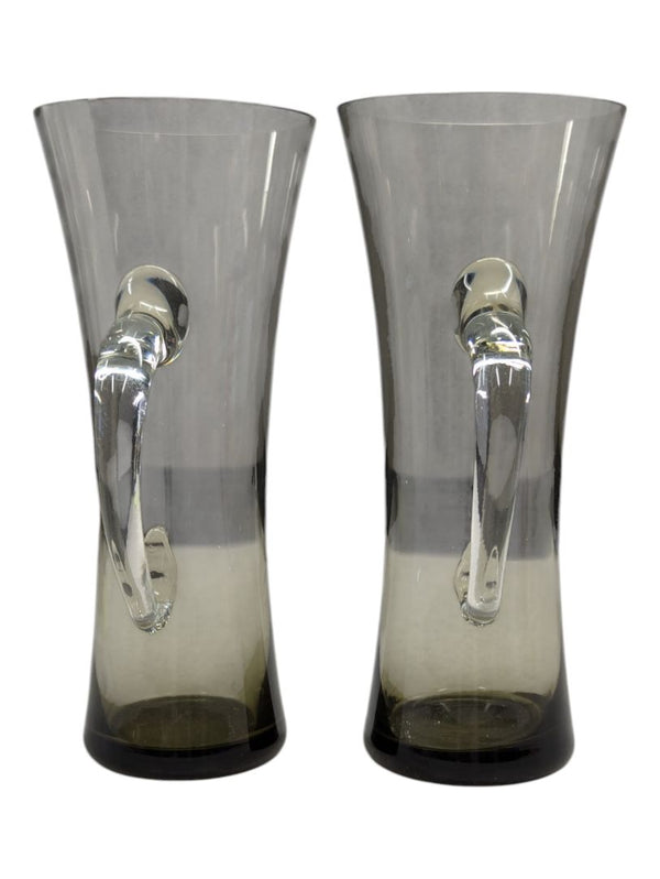 Tinted glass tumblers with handles
