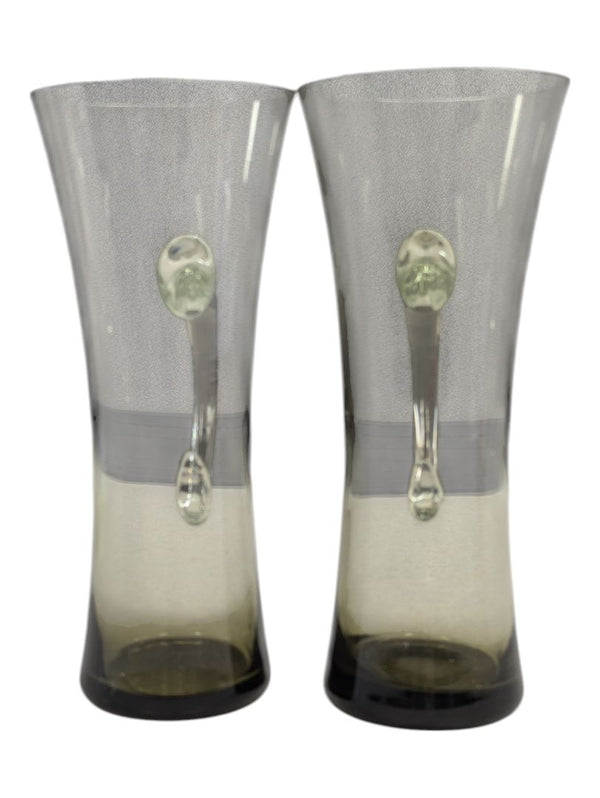 Tinted glass tumblers with handles