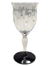 Glass goblet with tinted foot