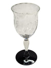 Glass goblet with tinted foot