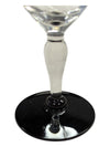 Glass goblet with tinted foot