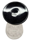 Glass goblet with tinted foot