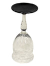 Glass goblet with tinted foot