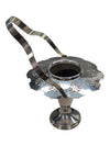 Silver boquet vase holder with handle