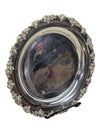 Silver tray with grape motif