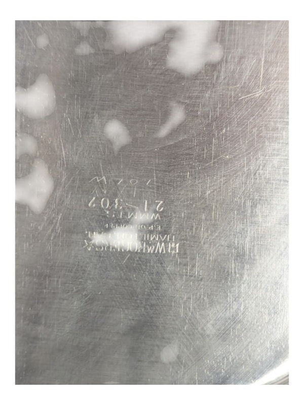 Silver tray with grape motif