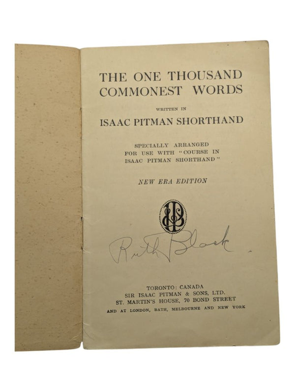 The One Thousand Commonest Words