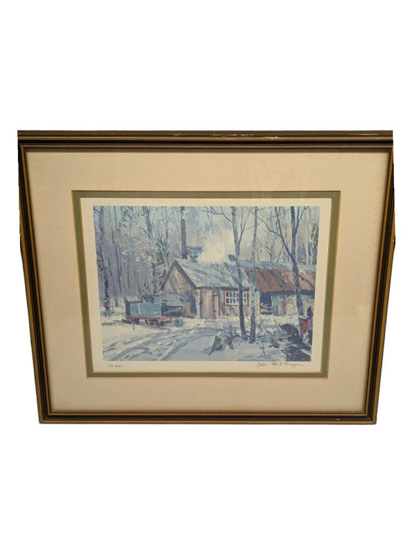 Painting of a Shed in Winter 15" x 13"