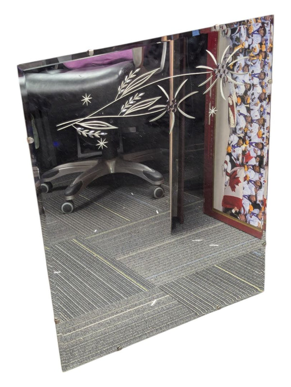 Mirror with floral pattern 24" X 30"