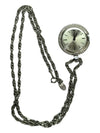 Silver gem toned jewelry set w Vendome Clock necklace