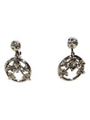 Silver tone floral jewelry set
