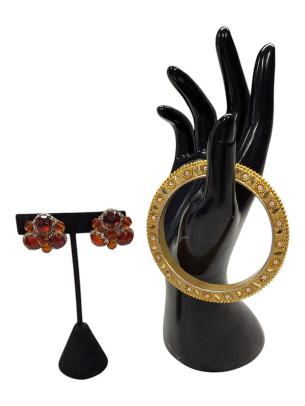 Burnt orange jewelry set