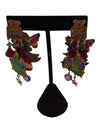1 of a kind colourful dangle earrings